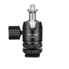 Mini Ball Head w/ Removable Cold Hot Shoe Mount Alloy 360 1/4" for DSLR Cameras