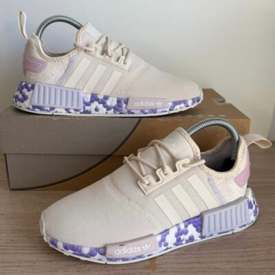 Adidas NMD_R1 Color Splash White/Purple Speckle Women Sneakers GW5694 - Size 7