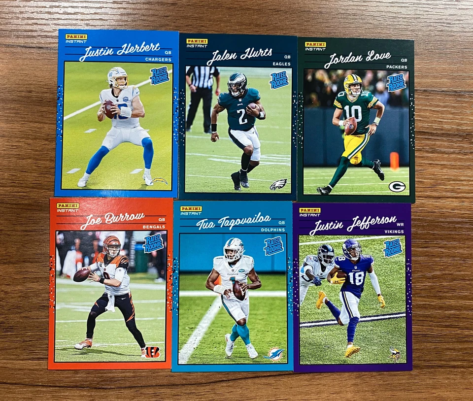 2020 Panini NFL Rated Rookie Retro Complete 45 Card Set SP /2044🔥Jalen Hurts!🔥 - Image 2 of 4