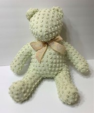 Vintage CHENILLE DOT Fabric TEDDY BEAR Plush HANDMADE STUFFED ANIMAL Custom