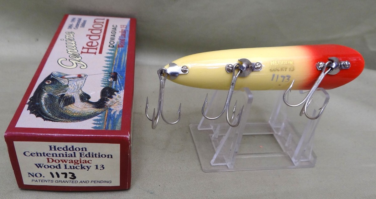 ルアー・フライ Heddon Wood Lucky 13 Centennial Edition Heddon 1995 Wood Lucky 13 Centennial Edition, NIB #1173 in