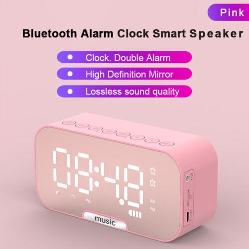 LED-Spiegel Bluetooth FM-Radio Wireless HIFI Musik Multifunktionaler Wecker - Bild 12 von 23