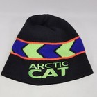 Arctic Cat Toque Vintage Winter Hat Green Black 1990s Touque Snowmobile Knit Cap