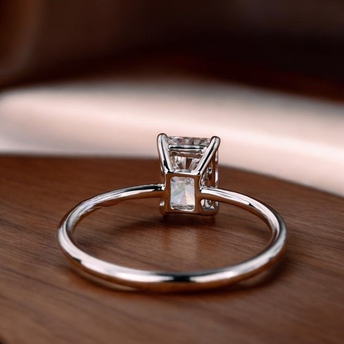 Diamond Wedding Ring IGI Certified Lab Created 1.00 Ct Radiant Cut 950 Platinum - Picture 3 of 14