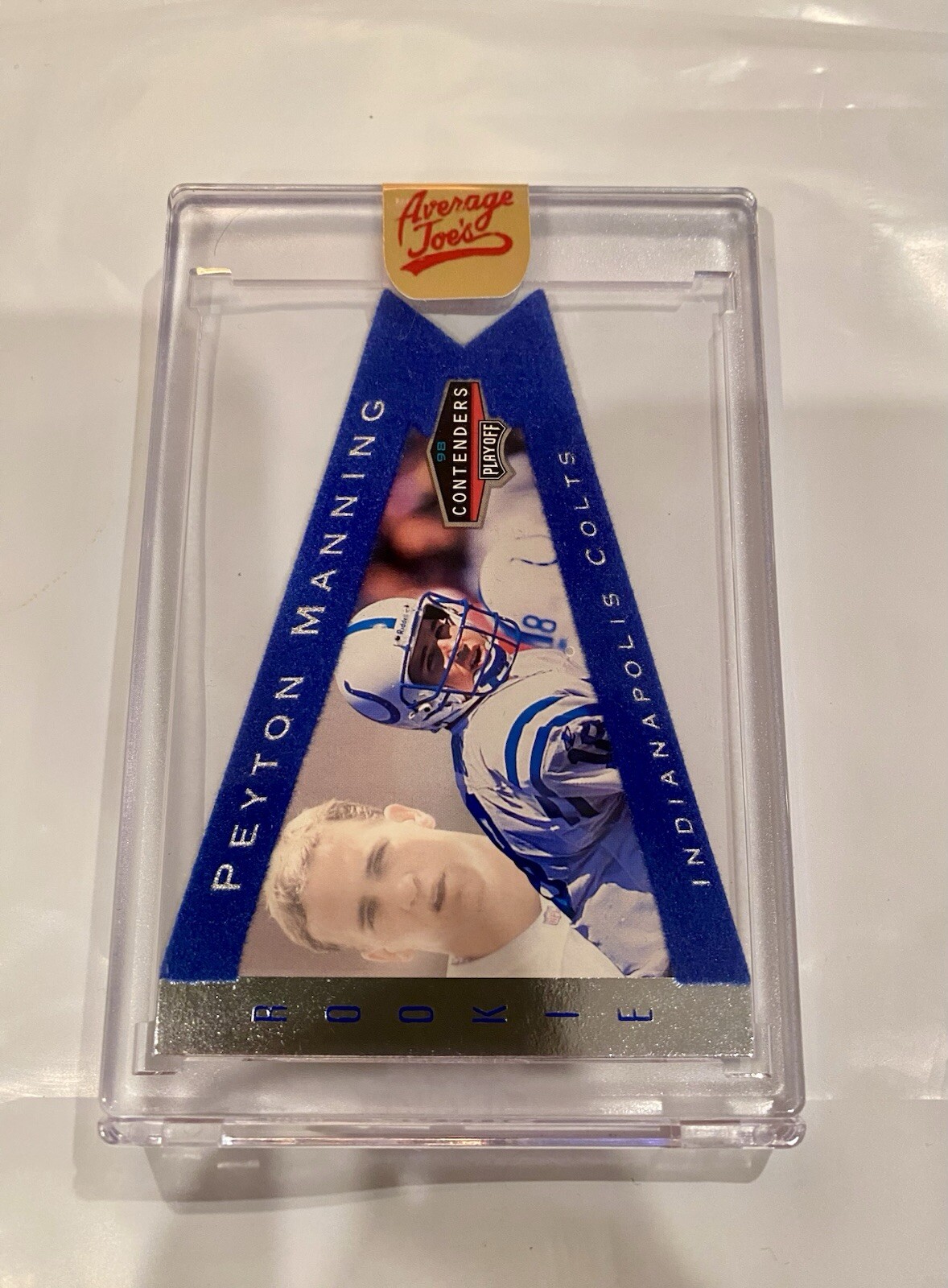 1998 Playoff Contenders Pennants Blue #42 Peyton Manning (RC) Indianapolis Colts