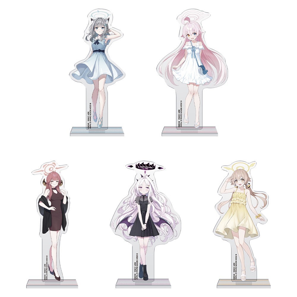 RARE Blue Archive Ichiban Kuji 2024 Acrylic Stand Set of 5 from