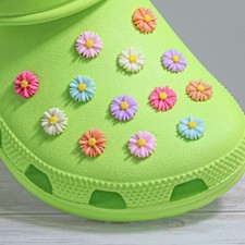 13 Pc Set Assorted Colors Pastel Small Flowers Daisy Colorful Shoe Charms