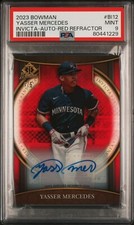 2023 Bowman Invicta YASSER MERCEDES Auto 4/5  Red Refractor Minnesota Twins BI12