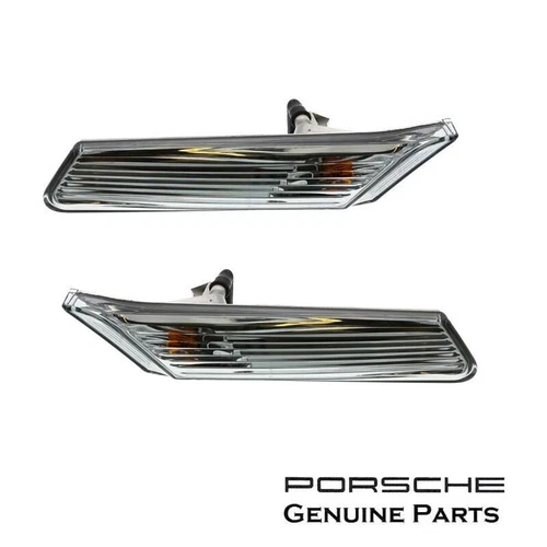 Genuine Porsche 911 997 Clear Euro Side Marker Light Set Left & Right