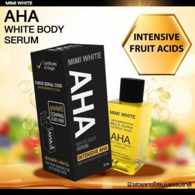 Mimi White AHA Body Serum Intensive AHA w Original Box & Serial