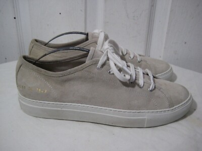 Common Projects Tournament Low Top Suede Sneakers Women's Size 38 Made In Italy