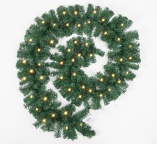 9 Ft Pre-Lit Christmas Garland Decor, Festive Holiday Decoration