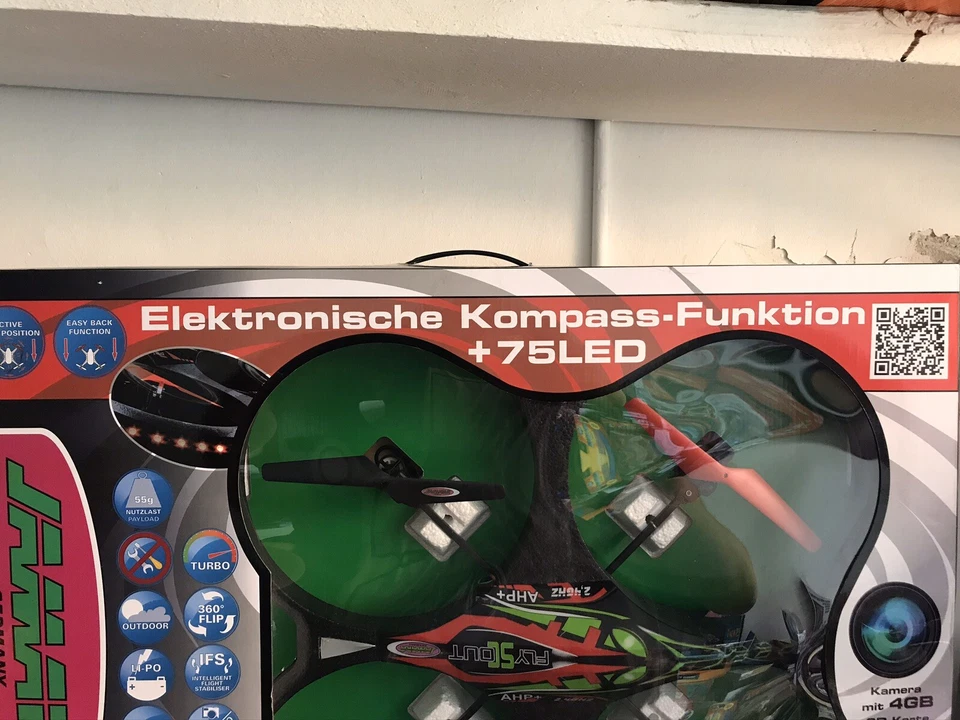 Splendido Drone Jamara Fly Scout AHP Elektronische Kompass Funktion+75 Led Nuovo Foto 4 de 4