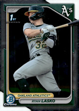 2024 Bowman - Chrome Prospects Ryan Lasko #BCP-105 Athletics 1st Bowman