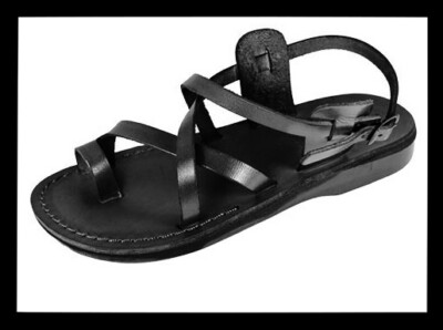 Sandali Gesù In Pelle Stile Romano - Autentico Design Biblico, Suola In Gomma, Fatto A Gerusalemme - Foto 2