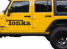 Tonka Set of 2 Body Decal Window Bumper Sticker JK TJ YJ CJ RAM Z71 Chevy Toyota