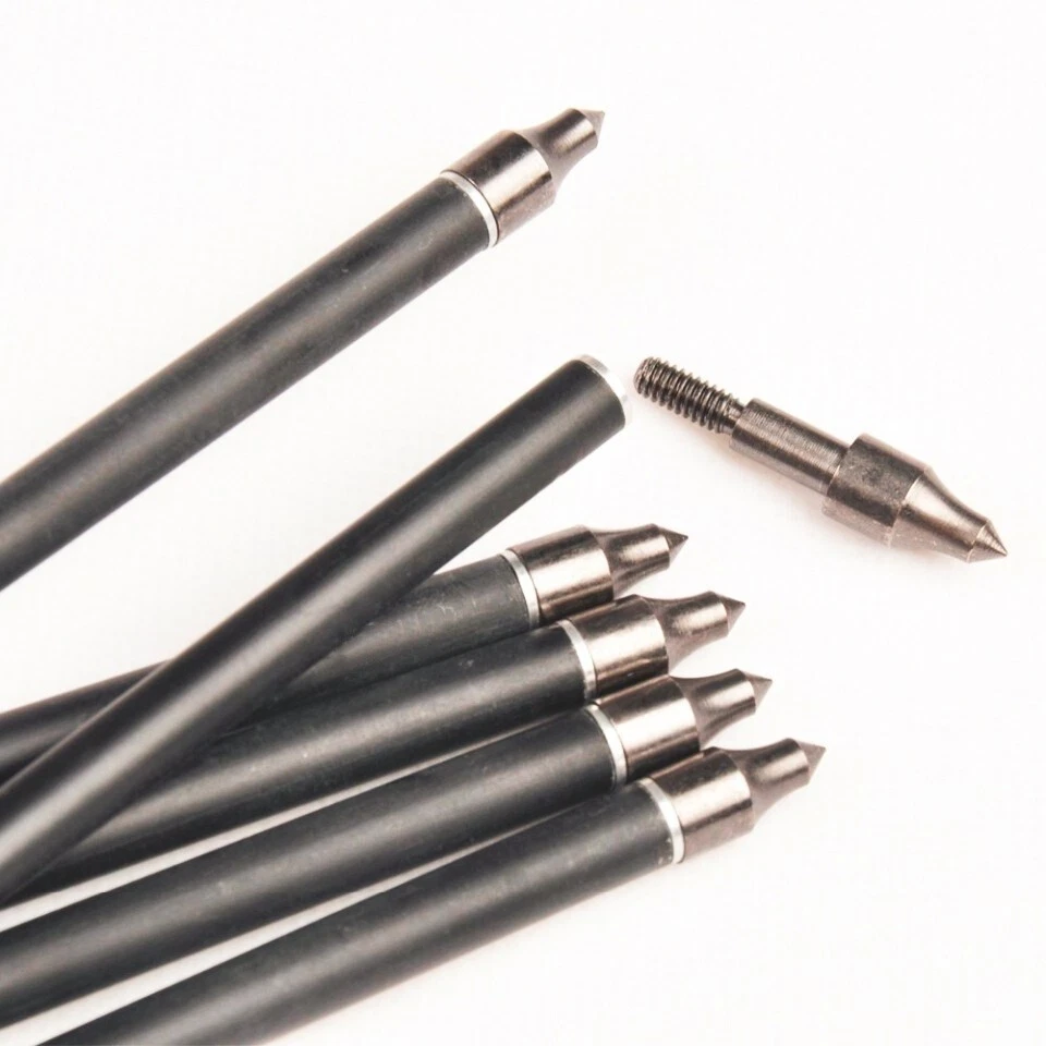 6Pcs 32"Carbon Shaft Spine 550 Arrows replaceable head For Recurve/Long Bow - Image 4 of 4