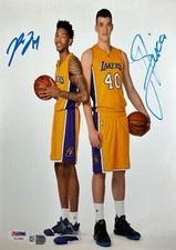Brandon Ingram & Ivica Zubac Signed Lakers 8x10 Photo PSA RG15009