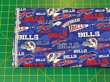 Buffalo Bills Retro Fabric, HALF YARD, Football Sports Team 100% Cotton Fabric