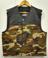 Bad Company Leatherwear "Bad Co Jeans ZIP Camo/black ChaCha Harley Club Kutte