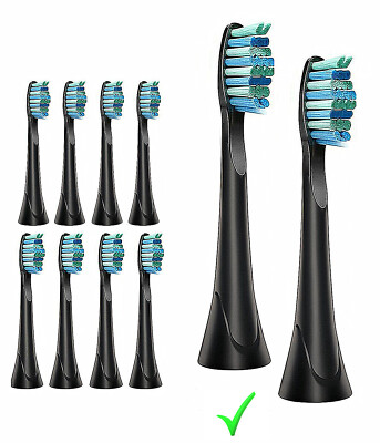 10Pack Toothbrush Heads Compatible with Mitimi S2 / YUNCHI Y7, With 10 Dust caps