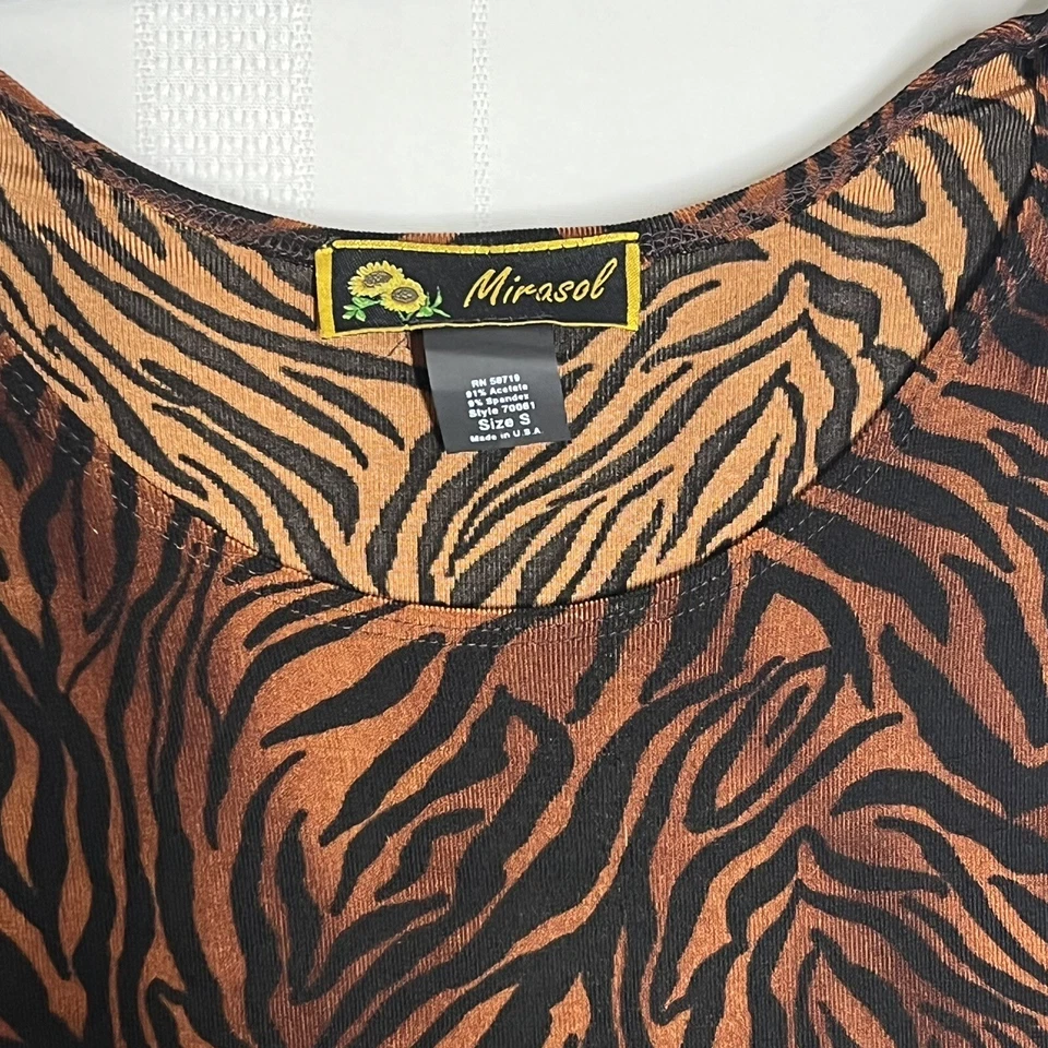 Mirasol 无袖衬衫背心 S 码动物印花。 — 第 2/2 张图片