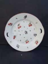 Piatto Da Portata Ceramica Bavaria Dipinto A Mano Tema Frutta