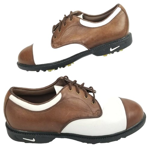 Nike Tiger Woods Air Zoom Brown Leather Golf Shoes Size 9 | eBay display picture 1