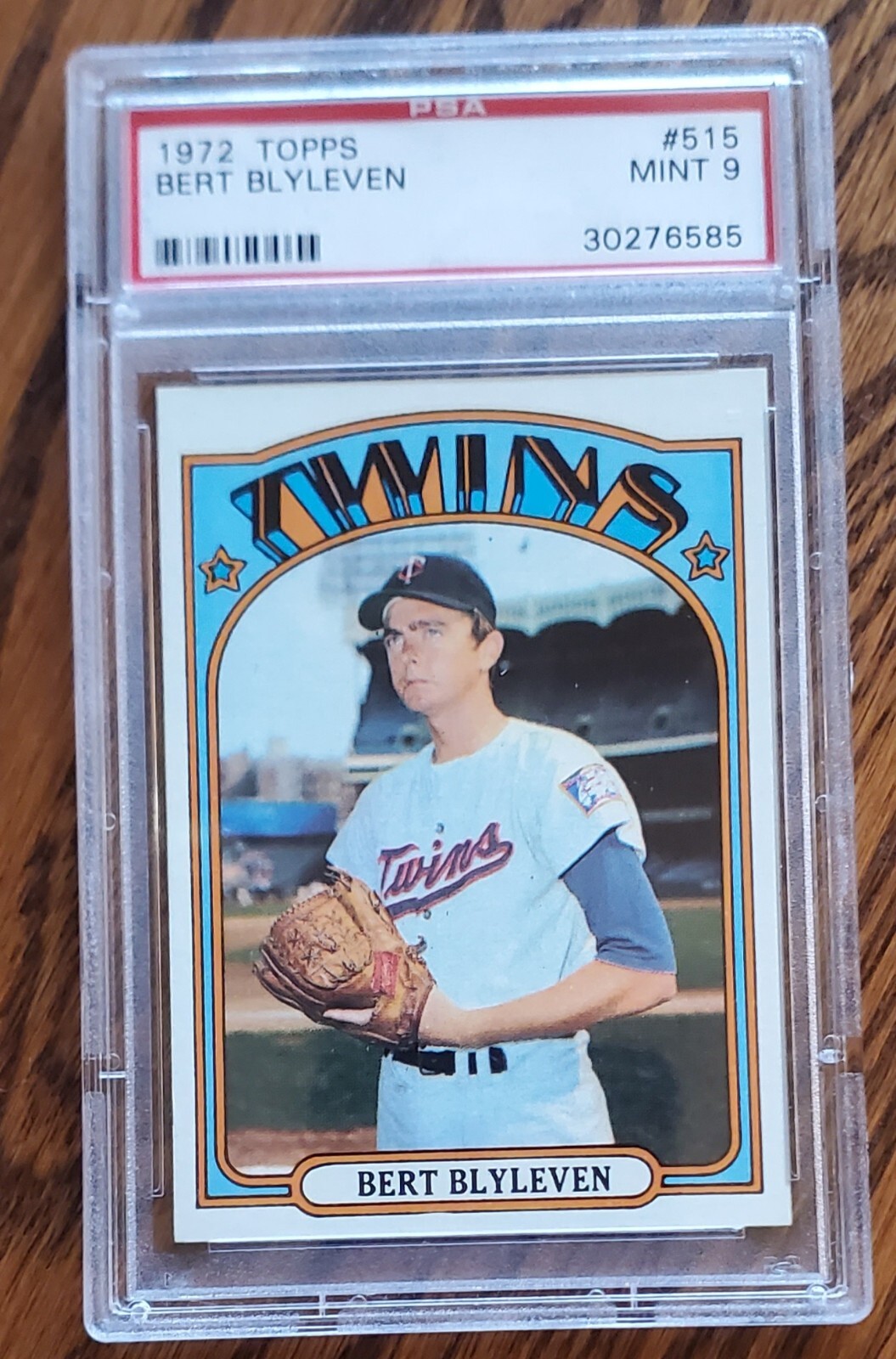 1972 TOPPS #515 BERT BLYLEVEN TWINS HOF PSA 9