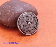 10X Retro Silver Trinity Celtic Knot Leathercraft Belt Handbag Conchos Rivetback