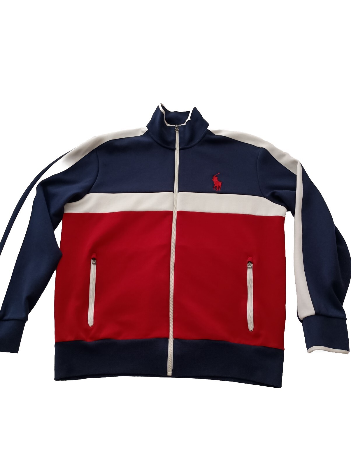 Polo Ralph Lauren uomo taglia M full zip bandiera americana track jacket GRANDE logo pony