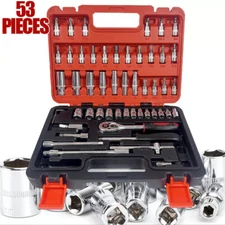 53 PC Mechanics Tools Set Car Repair Tool Kit Set Box for Home Socket Wrench Set