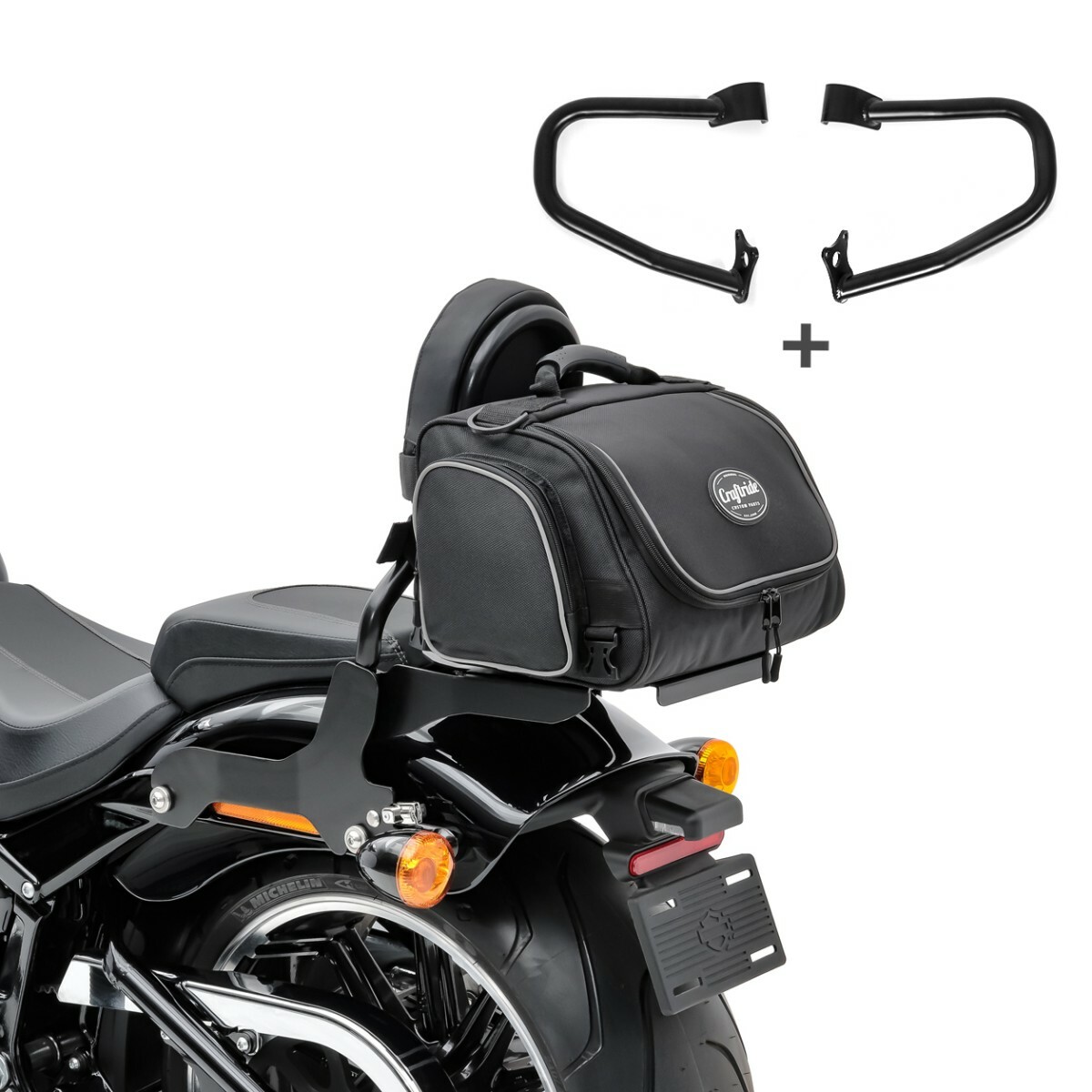 Set Crash bar Rear bag for Indian Scout/ Sixty/ Bobber 15-22