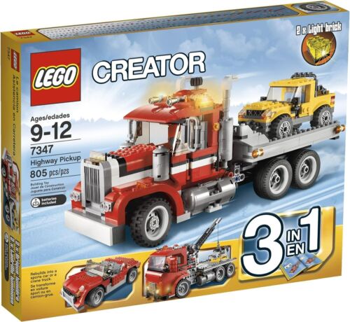 Neu LEGO Creator 7347 Autobahn Pickup Set 805 Stck. 3 in 1 Alter 9-12 VERSIEGELT