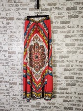 Boho Whimsy Maxi Skirt Medium Colorful Geometric Festival Hippie Maximalist