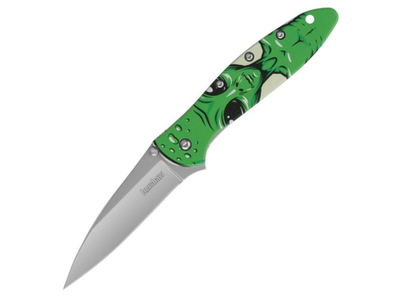 Kershaw Leek A/O Knife 14C28N USA Alien Green Aluminum KS1660ALIEN