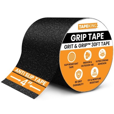 Anti-Slip Tape, 4''x30' Roll - Indoor/Outdoor Safety Traction for Stairs, Step...