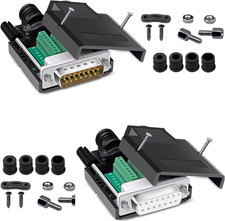 DB15 Solderless Male Female RS232 D-SUB Serial Adapters, 16Mm Thinner 15 Pin Por