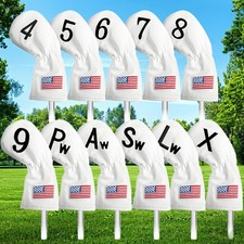 Golf Iron Headcovers 11pcs Set With Numbered Tags, Fits Almost All Club Brands