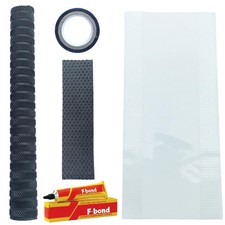 Cricket Bat Grip, Toe Guard, Wrapping Tape, Bat Grip, Fiber Tape Sheet Combo