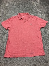 Vineyard Vines Polo Shirt Mens Size Medium Linen Blend Short Sleeve Tee