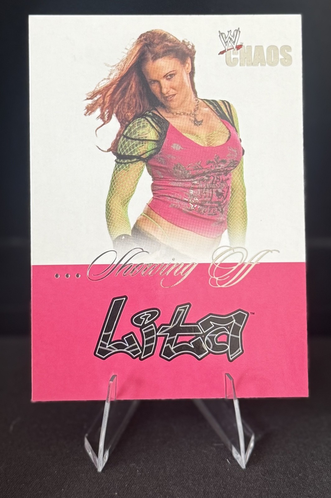 2004 Fleer WWE Chaos - ...Showing Off Lita #1 SO