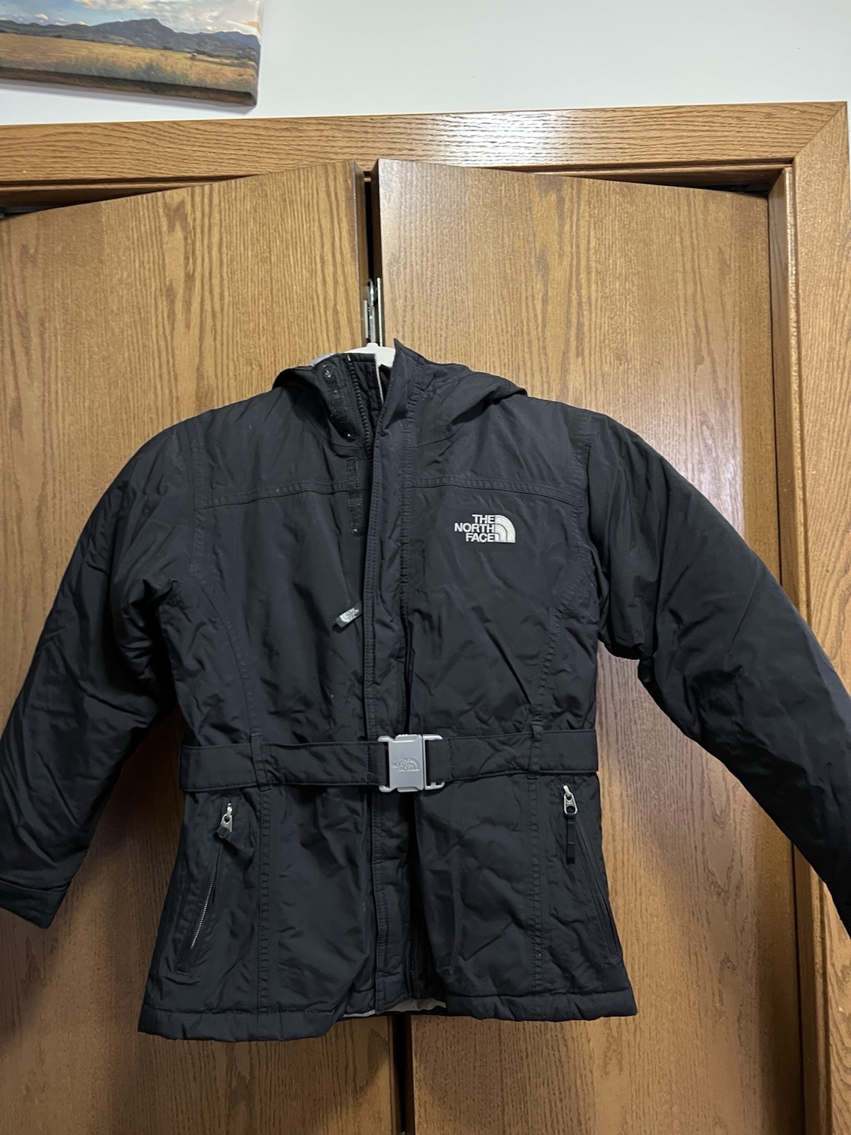 The Northface Hyvent 550 Girls Medium 10/12 Down Puffer Jacket Black