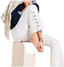 Anthropologie Pilcro And The Letterpress Jeans Size 27 White High Rise Bootcut