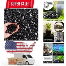 Versatile 3lb Bag of Black Decorative Stones   Perfect for Aquatic  Garden Use