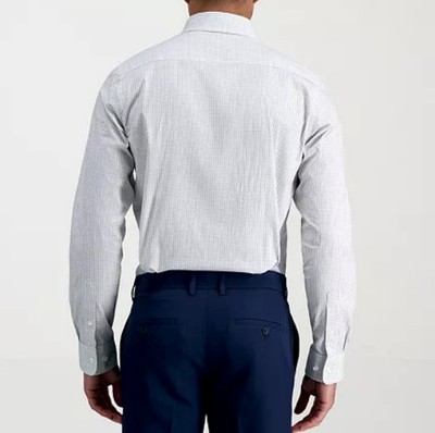 haggar slim fit dress shirts Haggar Wrinkle Free Slim Fit Dress Shirt in Black main image 0