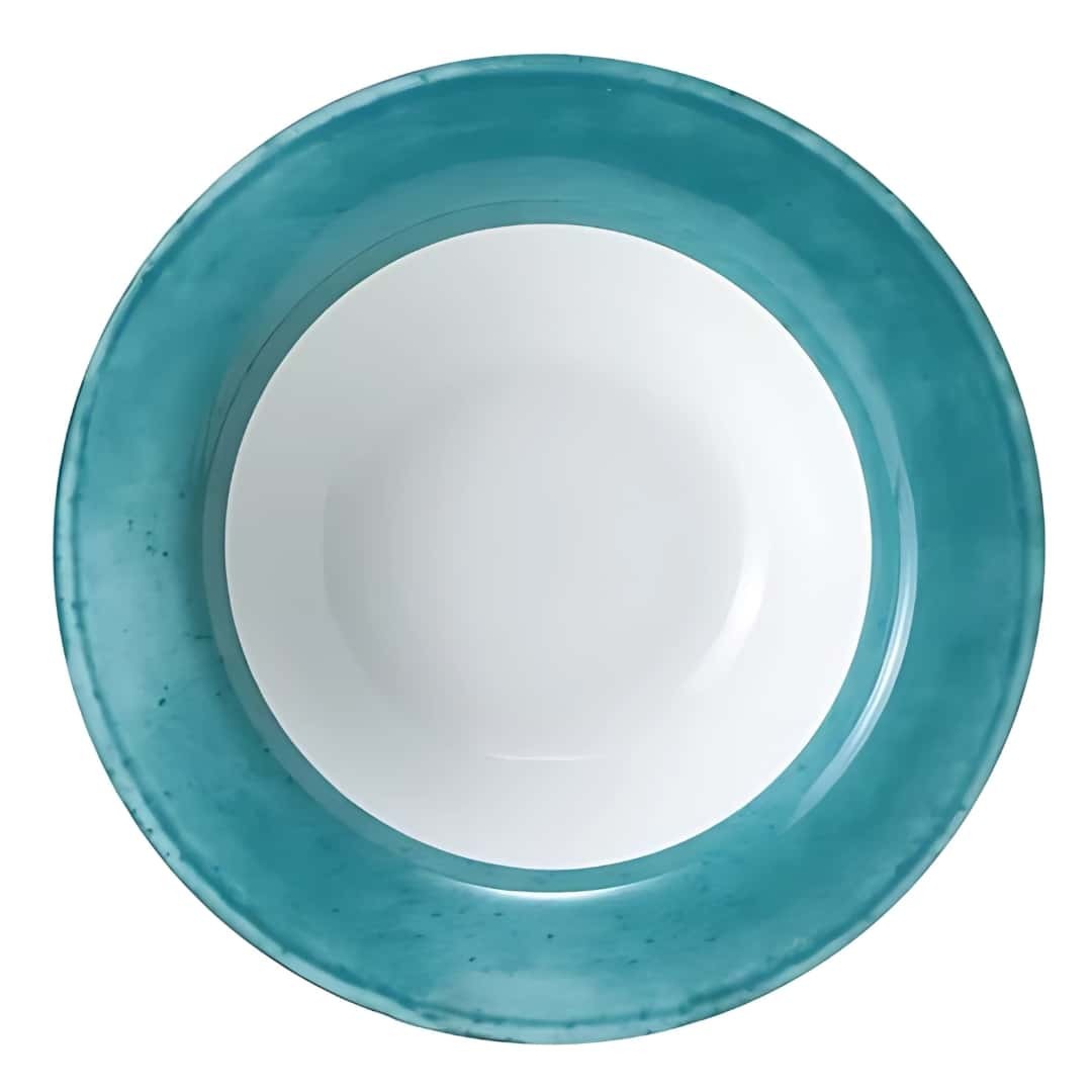 Set Of 6 Pasta Bowls Matiz Green Porcelain Ø 23.5 Cm Medri | Restaurant