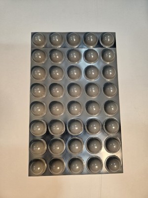 40,  5/8'' OD 5/16'' High Gray Polyurethane Dome Bumpers w/ 3M Adhesive-Back