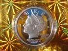 Rare! 2006/2007 Norfed $20 Liberty 1 oz .999 Fine Silver Double Date Round Vinta