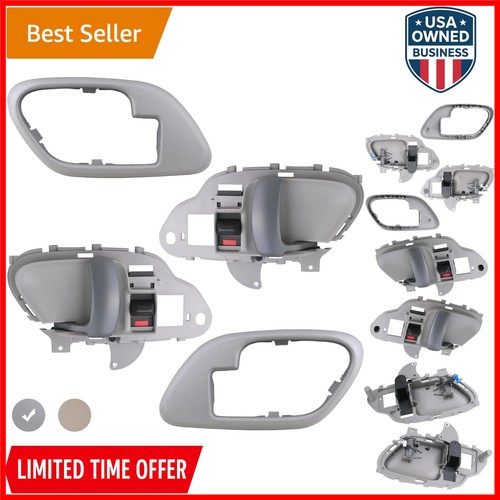 Manija de puerta interior con kit de bisel (gris) para camioneta Chevy Chevrolet GMC 1995-2002 - Imagen 1 de 7